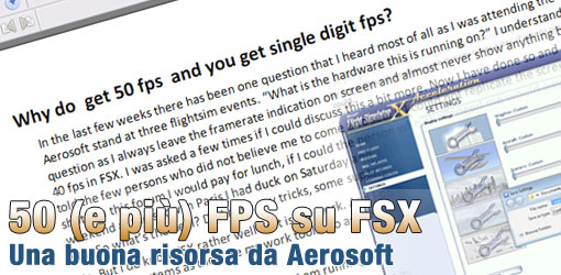 50 FPS su Flight Simulator X