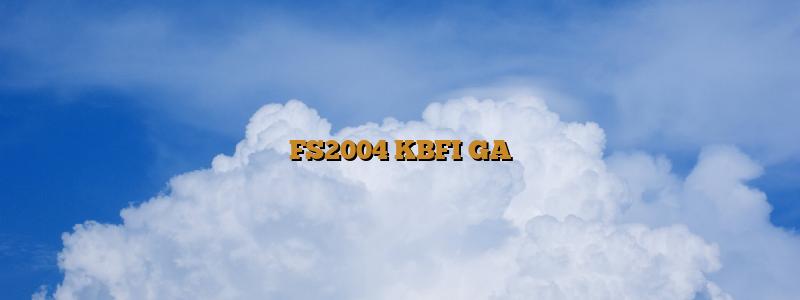 FS2004 KBFI GA